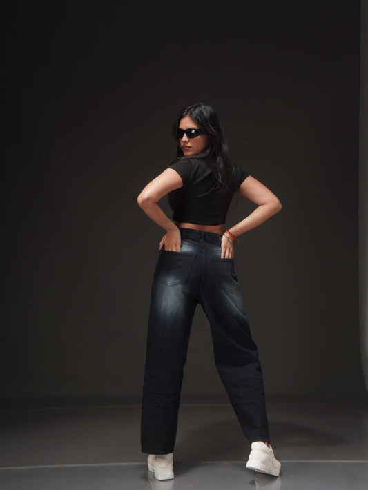 Shadow Bloom Denim: The Embroidered Fade