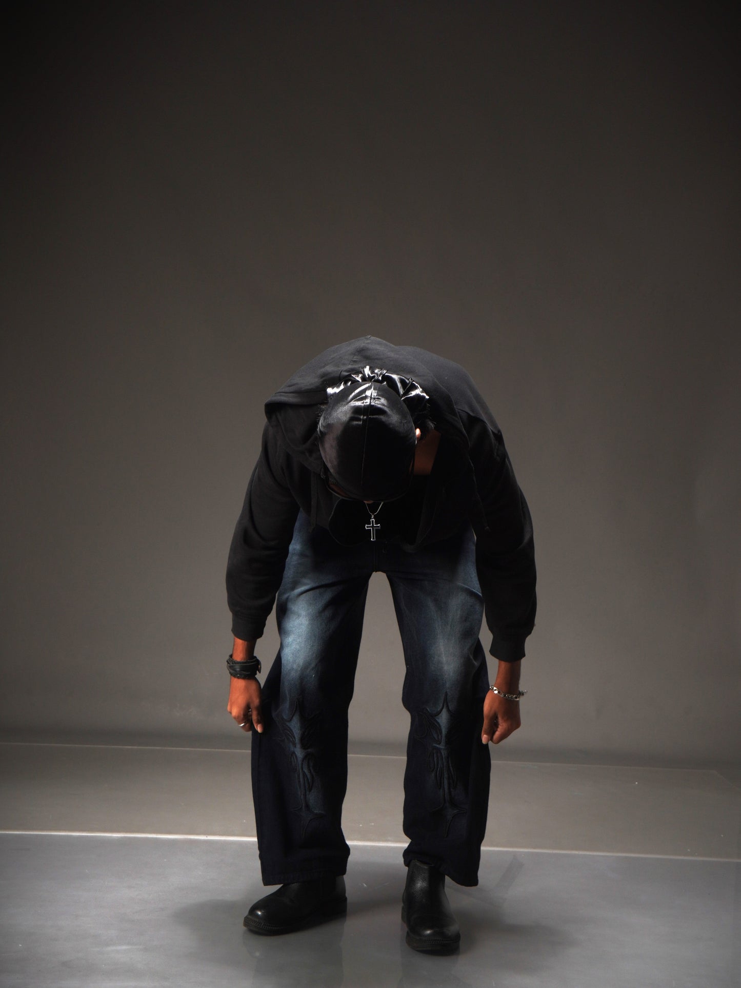 Shadow Fade Embroidered Denim Jeans